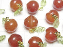 [Video] Red Agate Fruit Charm [Plum] 3pcs