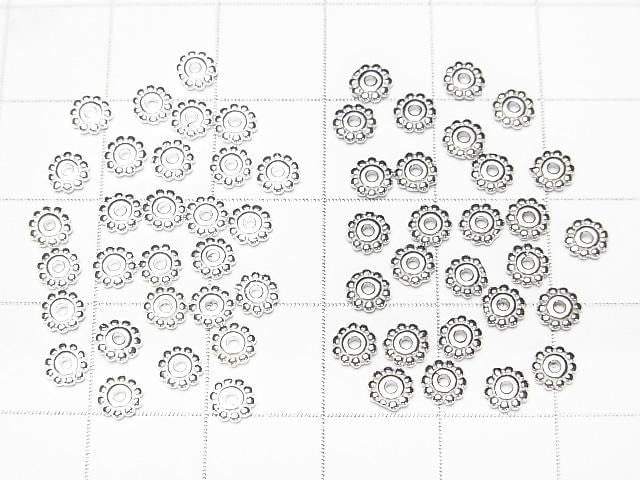 Silver925 Rondelle Daisy 4mm [Pure Silver Finish][Rhodium Plated][Oxidized Finish][18KGP] 5pcs