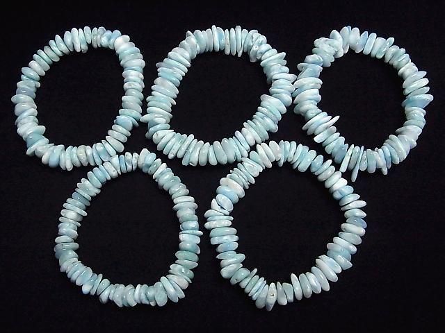 [Video]Larimar Pectolite AAA- Chips (Small Nugget) Bracelet
