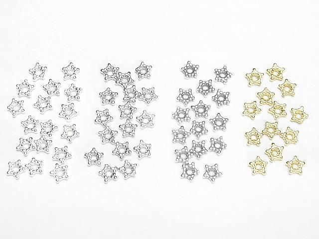 Entretoise Marguerite Rondelle Argent 925 4mm [Finition Argent Pur][Plaqué Rhodium][Finition Oxydée][Plaqué Or 18K] 10 pièces