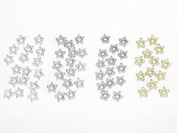 Silver925 Roundel Daisy 4mm [Pure Silver Finish] [Rhodium Plated] [Oxidized Finish] [18KGP] 10pcs