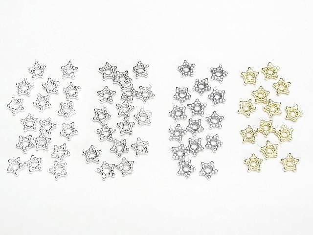 Silver925 Roundel Daisy 4mm [Pure Silver Finish] [Rhodium Plated] [Oxidized Finish] [18KGP] 10pcs