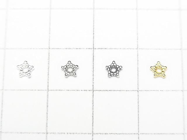 Silver925 Roundel Daisy 4mm [Pure Silver Finish] [Rhodium Plated] [Oxidized Finish] [18KGP] 10pcs