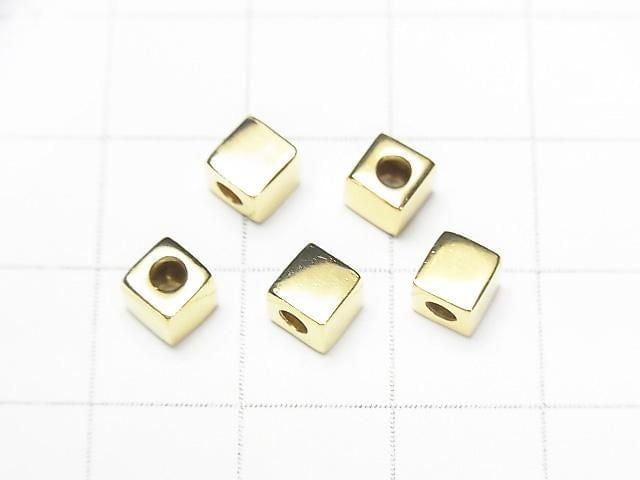 Silver925 Cube 5x5x5mm [Sterling Silver Finish][Rhodium Plated][18KGP] 3pcs
