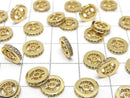 Metal parts Rondelle [4.5mm][6mm][8mm] Gold color (with CZ) 2pcs