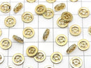 Metal parts Rondelle [4.5mm][6mm][8mm] Gold color (with CZ) 2pcs