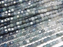 [Video]High Quality! Indigolite Tourmaline AA++ Cube Shape 2x2x2mm 1strand beads (aprx.15inch/37cm)