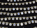 [Video]Rainbow Moonstone Bezel Setting Pear shape half or 1strand beads (aprx.6inch/16cm)