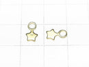Silver 925 Star Charm 9x5mm [Pure Silver Finish][Rhodium Plated][18KGP] 5pcs