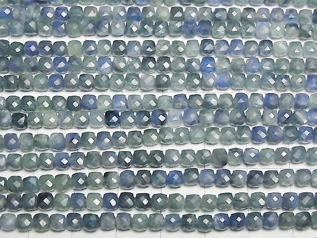 [Video] High Quality! Multicolor Kyanite AAA Cube Shape 4x4x4mm Half or 1strand Beads (approx. 15 inches/36 cm)