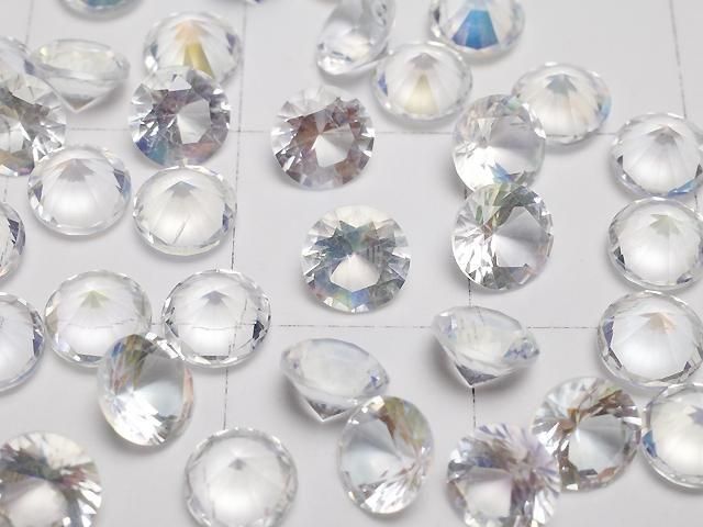 [Video]High Quality Andesine Labradorite AAAA Loose stone Round Faceted 4.5x4.5mm 1pc