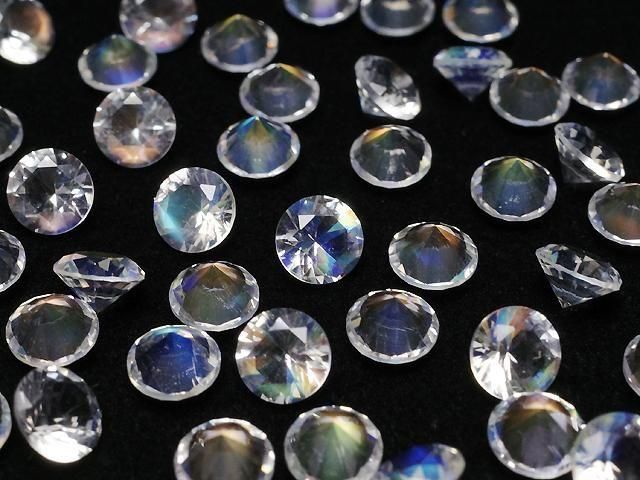 [Video]High Quality Andesine Labradorite AAAA Loose stone Round Faceted 4.5x4.5mm 1pc
