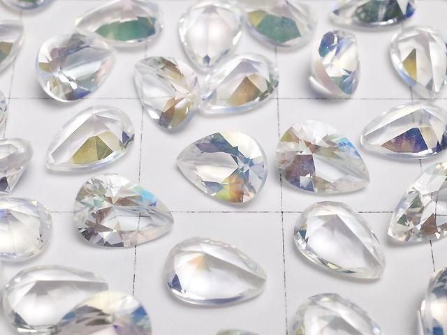 [Video]High Quality Andesine Labradorite AAAA Loose stone Pear shape Faceted 7x5mm 1pc