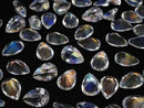 [Video]High Quality Andesine Labradorite AAAA Loose stone Pear shape Faceted 7x5mm 1pc