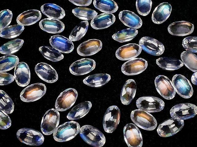 [Video]High Quality Andesine Labradorite AAAA Loose stone Oval Faceted 5x3mm 1pc