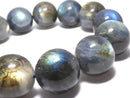 [Video][One of a kind] Labradorite AAA- Round 19mm Bracelet NO.2