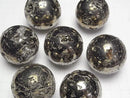 [Video] Golden Pyrite Sphere, Round 40mm-47mm 1pc