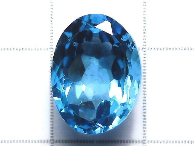 [Video][One of a kind] High Quality Swiss Blue Topaz AAA Loose stone Faceted 1pc NO.73