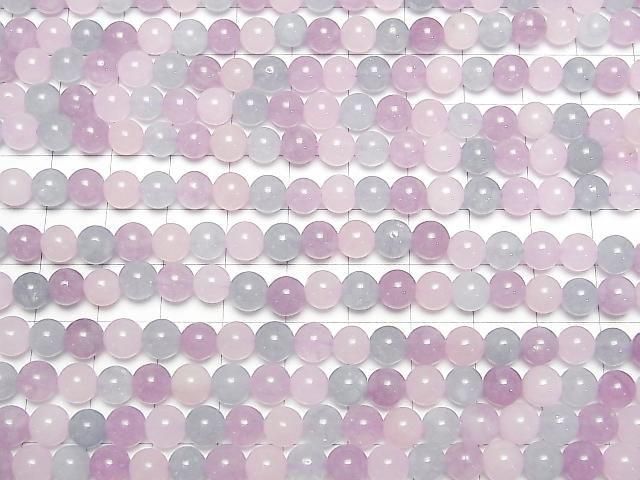 [Video] Multicolor Jade Round 6mm 1strand beads (approx. 15 inches/36 cm)