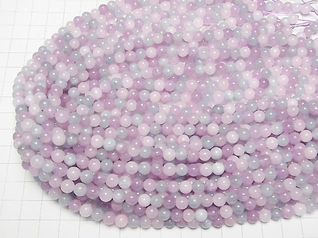 [Video] Multicolor Jade Round 6mm 1strand beads (approx. 15 inches/36 cm)