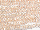 [Video] Fresh Water Pearl AA Light Pink Rondelle 4-6mm Pearl Coating 1strand beads (aprx.15inch/38cm)