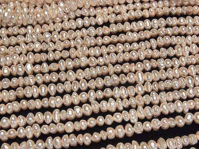 [Video] Fresh Water Pearl AA Light Pink Rondelle 4-6mm Pearl Coating 1strand beads (aprx.15inch/38cm)