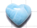 [Video][One of a kind] High quality Larimar Pectolite AAA Heart [Half Drilled Hole] 1pc NO.44