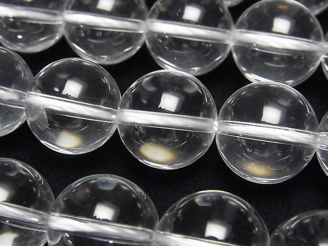 [Video]Crystal Quartz AAA- Round 15mm 1/4 or 1strand beads (aprx.15inch/36cm)