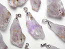 [Video] Cacoxenite in Amethyst AA++ Rough Rock Pendant Silver925 2pcs