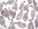 [Video] Cacoxenite in Amethyst AA++ Rough Rock Pendant Silver925 2pcs