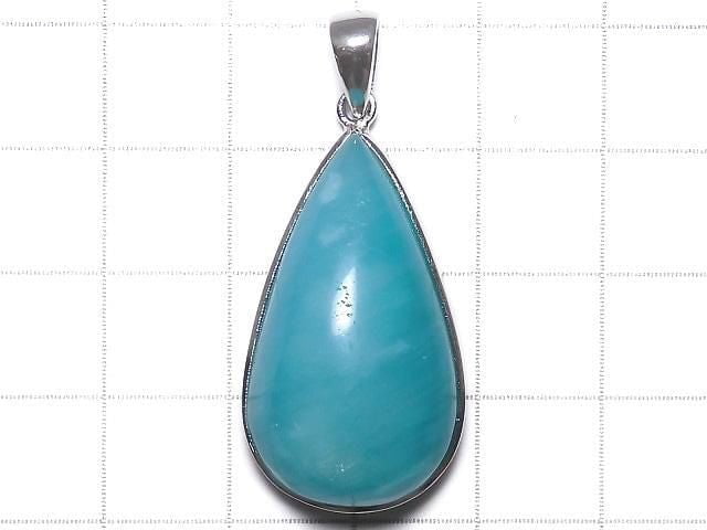 [Video][One of a kind] Amazonite Silica AA++ Pendant Silver925 NO.131