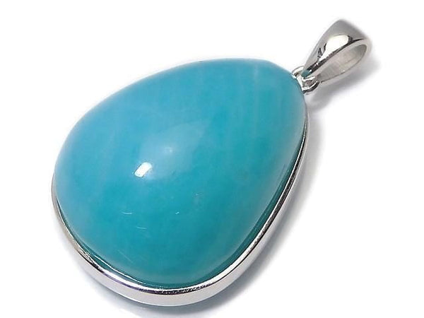 [Video][One of a kind] Amazonite Silica AA++ Pendant Silver925 NO.134