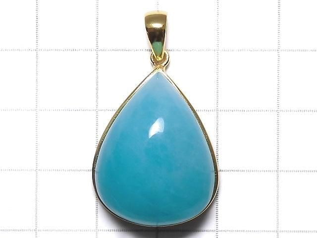 [Video][One of a kind] Amazonite Silica AA++ Pendant 18KGP NO.138