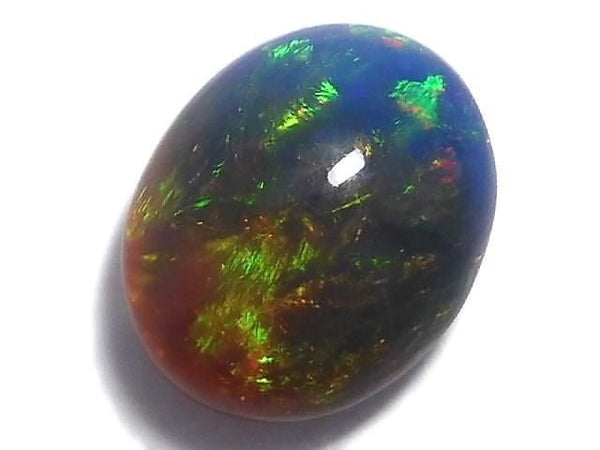 [Video][One of a kind] Black Opal AAA- Cabochon 1pc NO.208