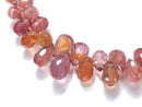 [Video][One of a kind] High Quality Multicolor Spinel AAA- Faceted Briolette 1strand (Approx 12.5cm) NO.5