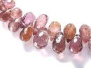 [Video][One of a kind] High Quality Multicolor Spinel AAA- Faceted Briolette 1strand (Approx 12.5cm) NO.7