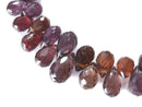 [Video][One of a kind] High Quality Multicolor Spinel AAA- Faceted Briolette 1strand beads (aprx.5inch/13cm) NO.9