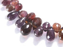 [Video][One of a kind] High Quality Multicolor Spinel AAA- Faceted Briolette 1strand beads (aprx.5inch/13cm) NO.10