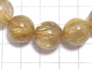 [Video][One of a kind] Rutilated Quartz AAA Round 14mm Bracelet NO.109