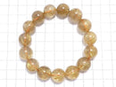 [Video][One of a kind] Rutilated Quartz AAA Round 14mm Bracelet NO.110
