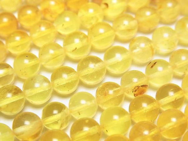 [Video] Baltic Amber Round 6mm [Yellow] 1strand beads (aprx.13inch/33cm)