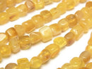 [Video] Baltic Amber Square-Nugget [Yellow] 1strand beads (aprx.14inch/34cm)