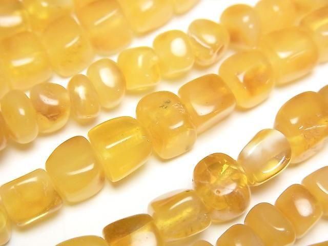 [Video] Baltic Amber Square-Nugget [Yellow] 1strand beads (aprx.14inch/34cm)