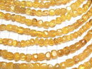[Video] Baltic Amber Square-Nugget [Yellow] 1strand beads (aprx.14inch/34cm)