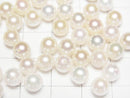 [Video] Japanese Akoya Pearl AAA- Round 6mm White [Half Drilled Hole] 5pcs