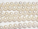 [Video] Japanese Akoya Pearl AAA- Semi Round 6-6.5mm White half or 1strand beads (aprx.15inch/38cm)