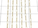 14KGF Figaro (long and short) chain 4.6x1.6mm 10cm