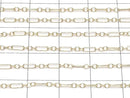 14KGF Figaro (long and short) chain 4.6x1.6mm 10cm