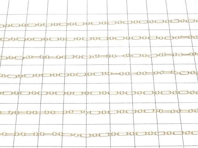 14KGF Figaro (long and short) chain 4.6x1.6mm 10cm