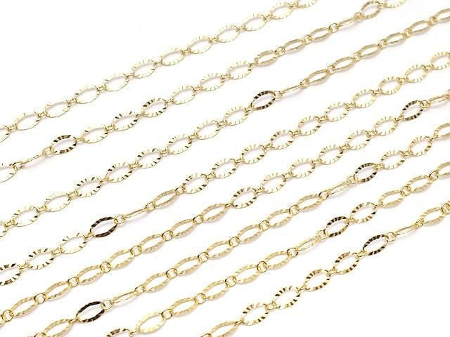14KGF Starburst Design Chain 3.0mm 10cm